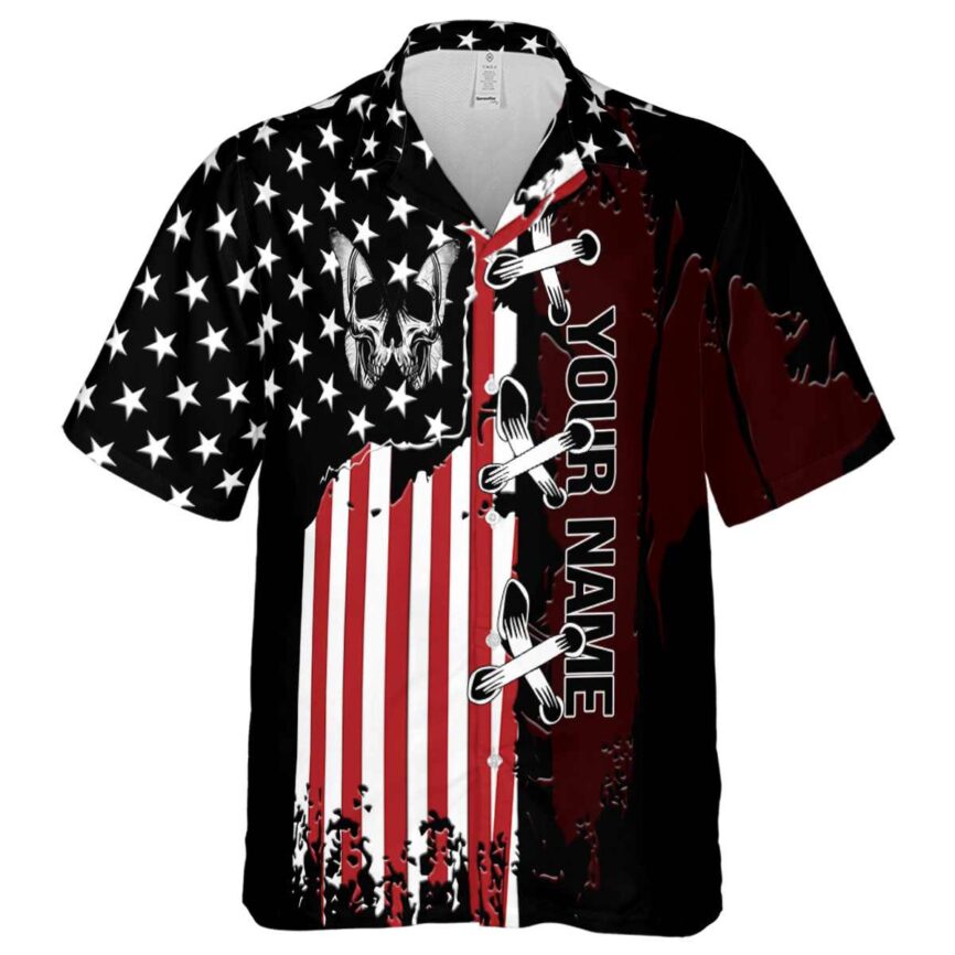 Customized Goth Flag Stitches Hawaiian Shirt Fashion forward
