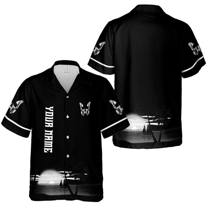 Customized Goth Ocean Sunset Hawaiian Shirt Premium grade