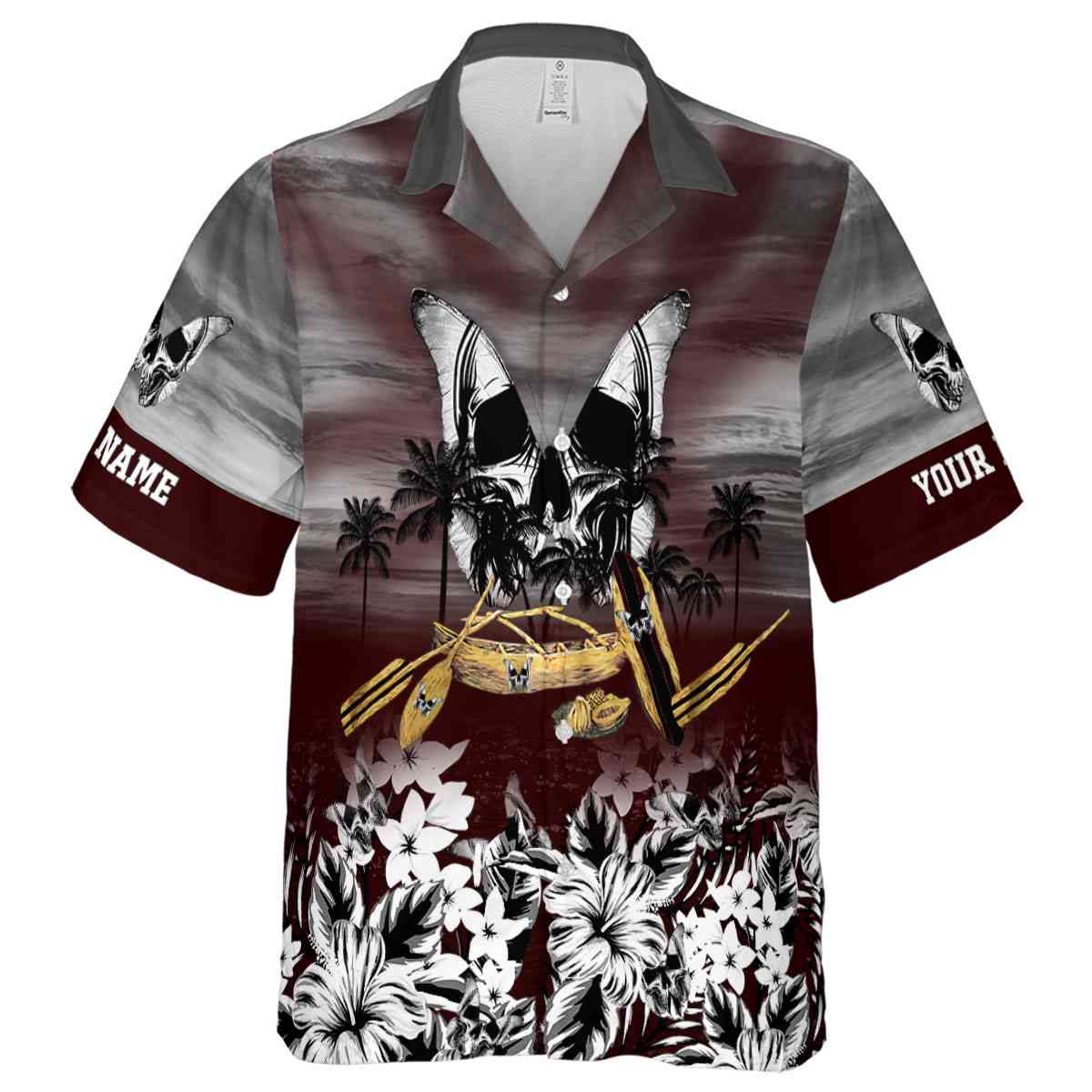 Customized Goth Sunset Beach Canoe Hawaiian Shirt Fashion forward Customized Goth Sunset Beach Canoe Hawaiian Shirt Fashion forward