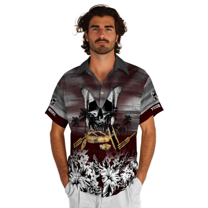 Customized Goth Sunset Beach Canoe Hawaiian Shirt New Arrival