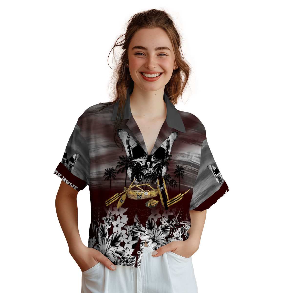 Customized Goth Sunset Beach Canoe Hawaiian Shirt Top rated Customized Goth Sunset Beach Canoe Hawaiian Shirt Top rated