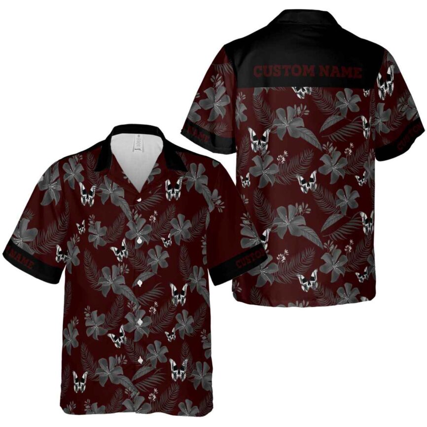Customized Goth Tropical Flower Hawaiian Shirt Premium grade