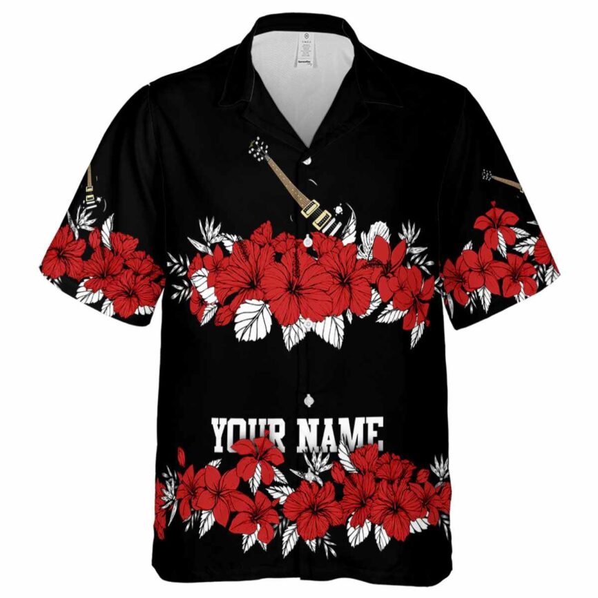 Customized Guitar Hibiscus Band Hawaiian Shirt Fashion forward