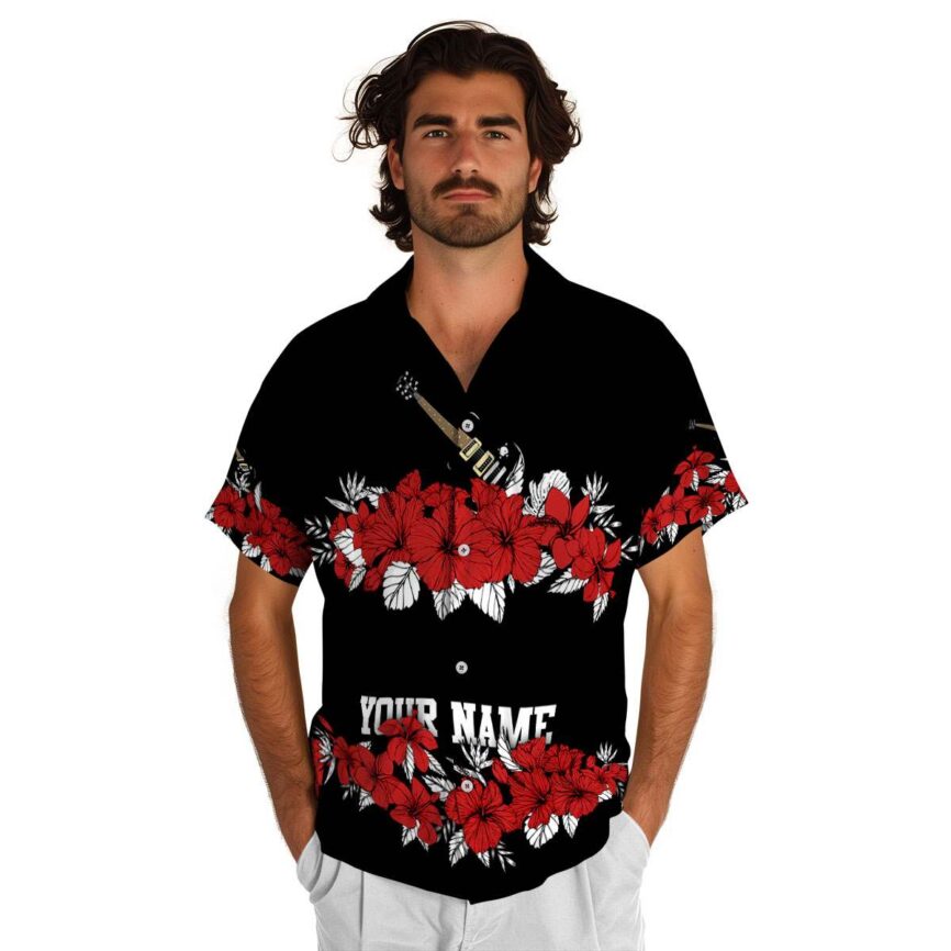 Customized Guitar Hibiscus Band Hawaiian Shirt New Arrival