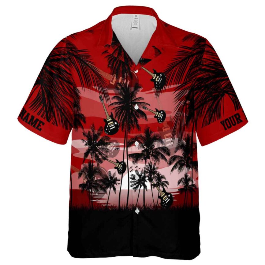 Customized Guitar Island Scenery Hawaiian Shirt Fashion forward