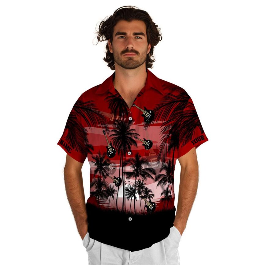 Customized Guitar Island Scenery Hawaiian Shirt New Arrival