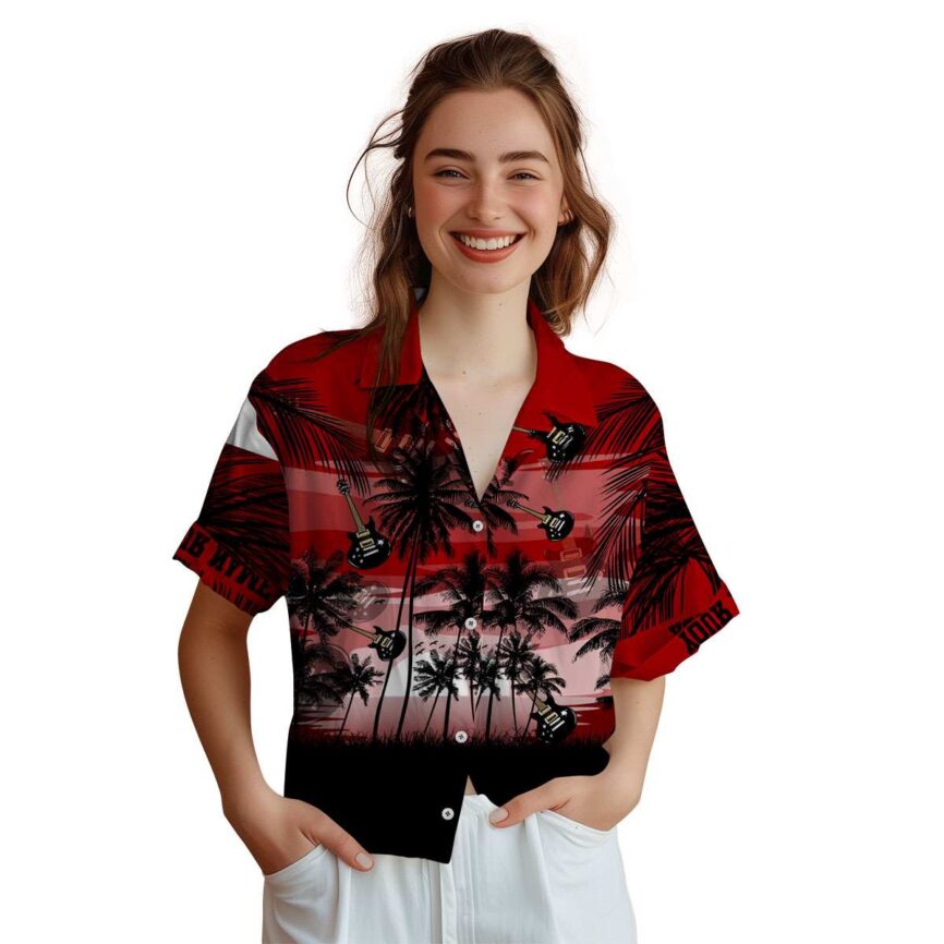 Customized Guitar Island Scenery Hawaiian Shirt Top rated