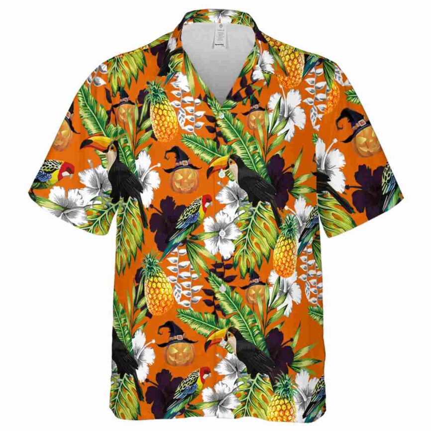Customized Halloween Toucan Bird Hawaiian Shirt Fashion forward