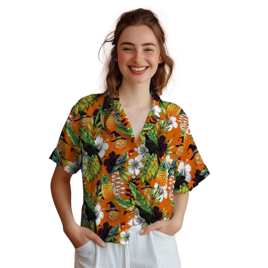 Customized Halloween Toucan Bird Hawaiian Shirt Top rated