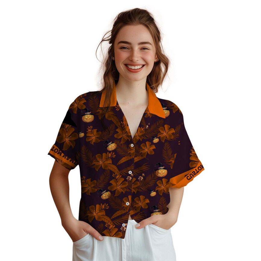 Customized Halloween Tropical Flower Hawaiian Shirt Top rated