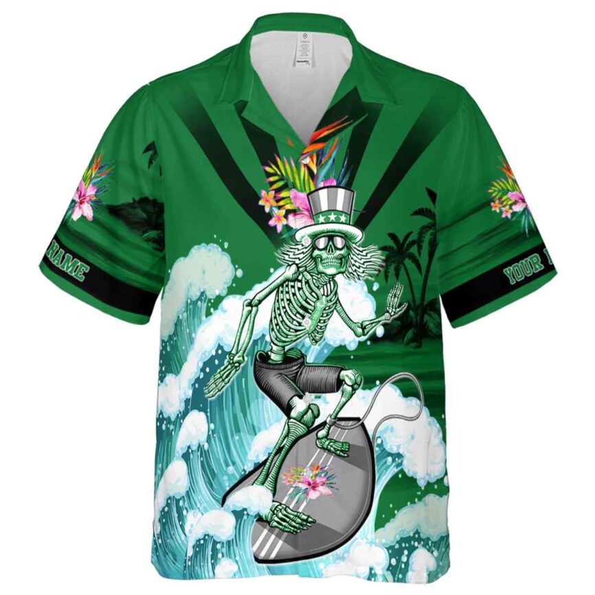 Customized Hawaiian Flower Shirt Grateful Dead Motif Hawaiian Shirt Fashion forward