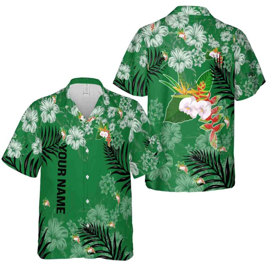Customized Hawaiian Flower Shirt Hibiscus Pattern Hawaiian Shirt Premium grade