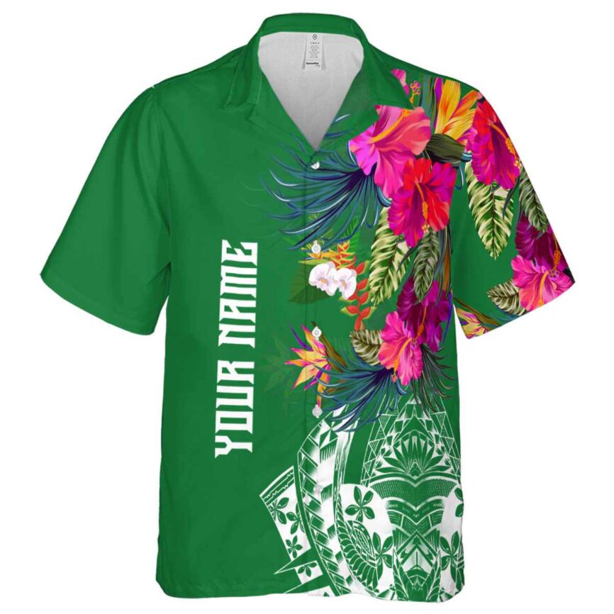 Customized Hawaiian Flower Shirt Polynesian Flowers Hawaiian Shirt Fashion forward