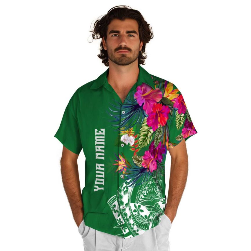 Customized Hawaiian Flower Shirt Polynesian Flowers Hawaiian Shirt New Arrival
