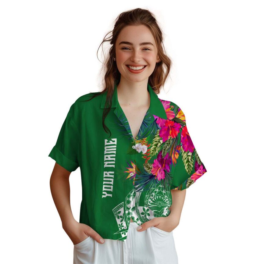 Customized Hawaiian Flower Shirt Polynesian Flowers Hawaiian Shirt Top rated