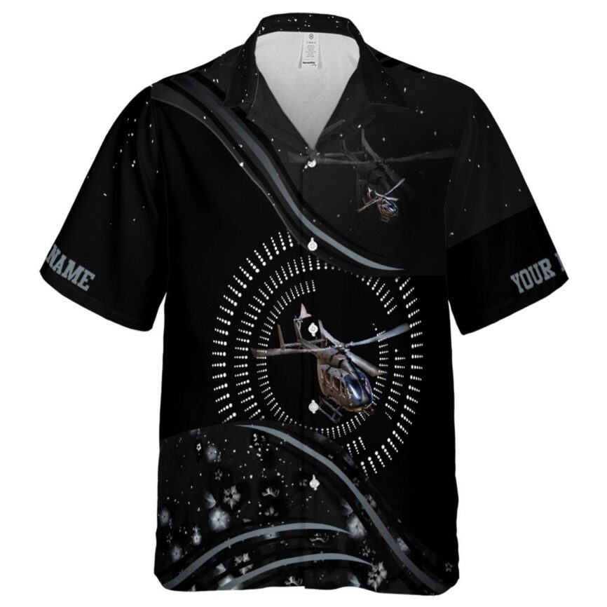 Customized Helicopter Dynamic Swirl Hawaiian Shirt Fashion forward