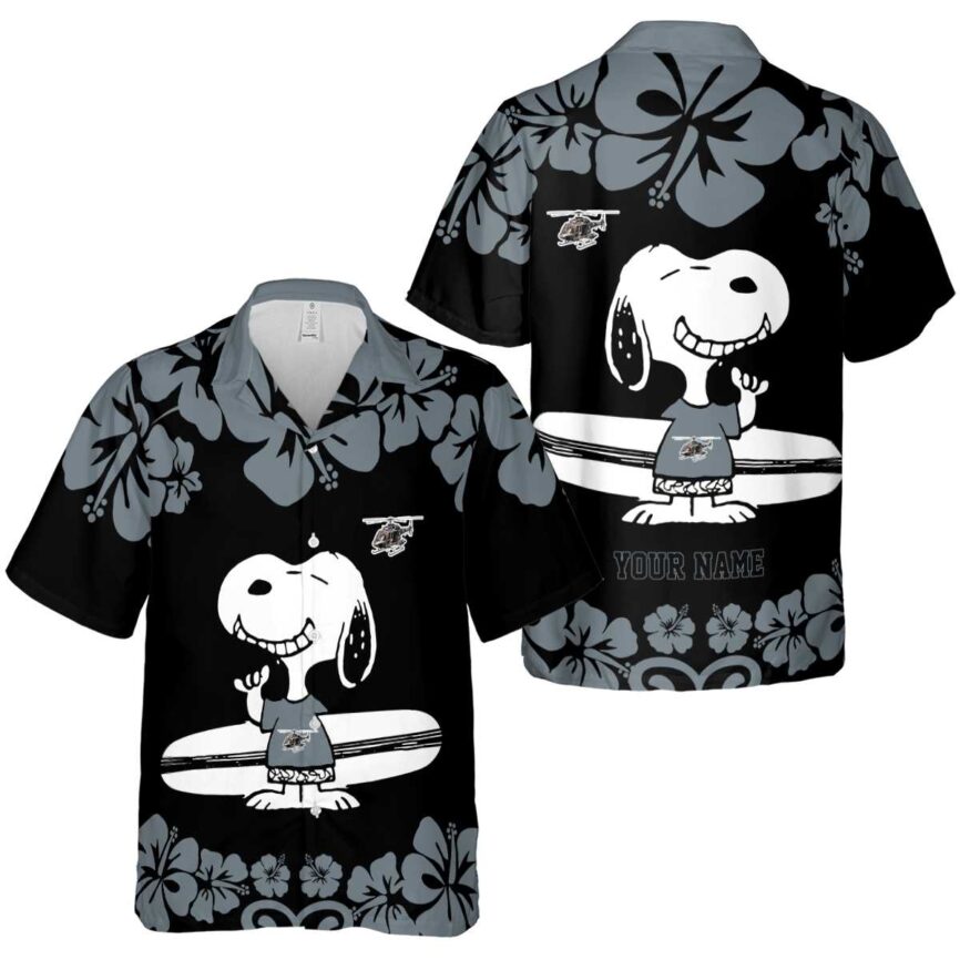 Customized Helicopter Surfing Snoopy Hawaiian Shirt Premium grade