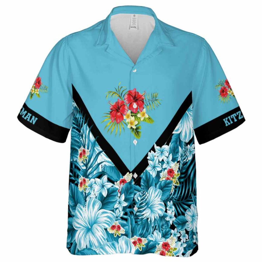 Customized Hibiscus Bold Floral Number Hawaiian Shirt Fashion forward