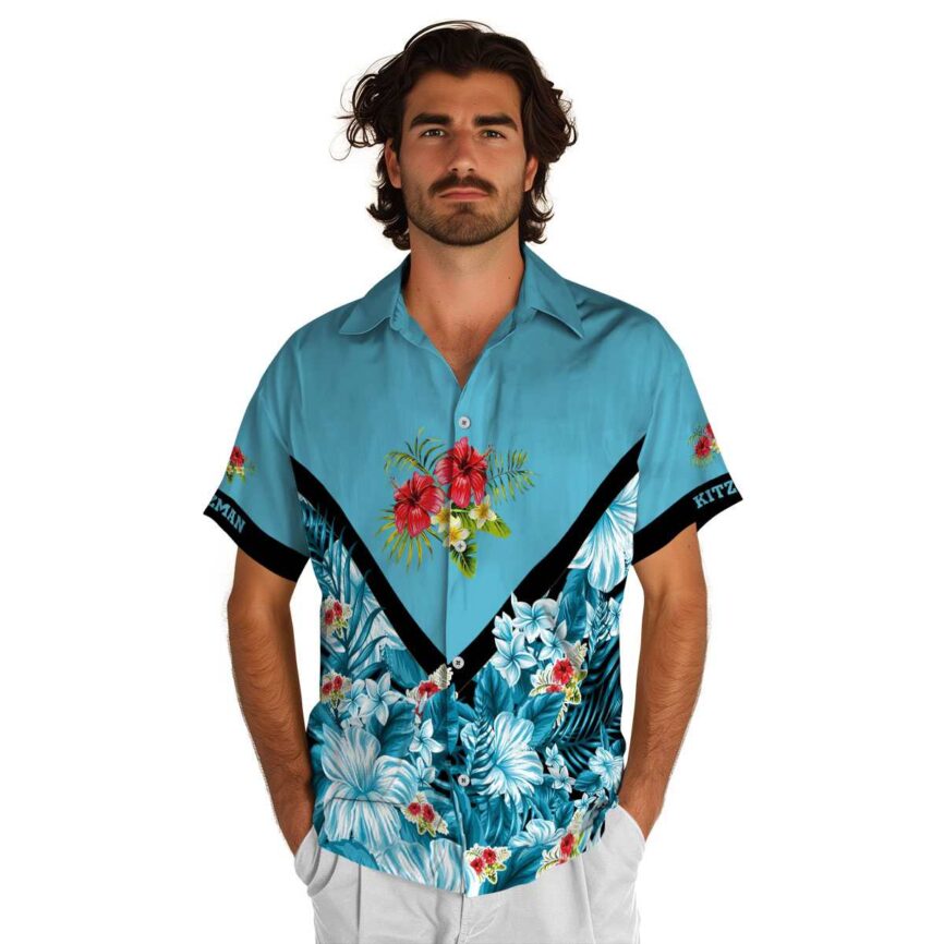 Customized Hibiscus Bold Floral Number Hawaiian Shirt New Arrival