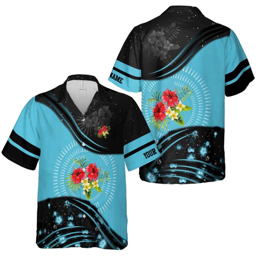 Customized Hibiscus Dynamic Swirl Hawaiian Shirt Premium grade