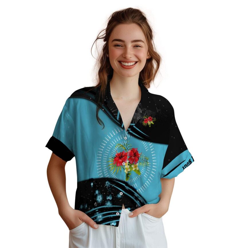 Customized Hibiscus Dynamic Swirl Hawaiian Shirt Top rated