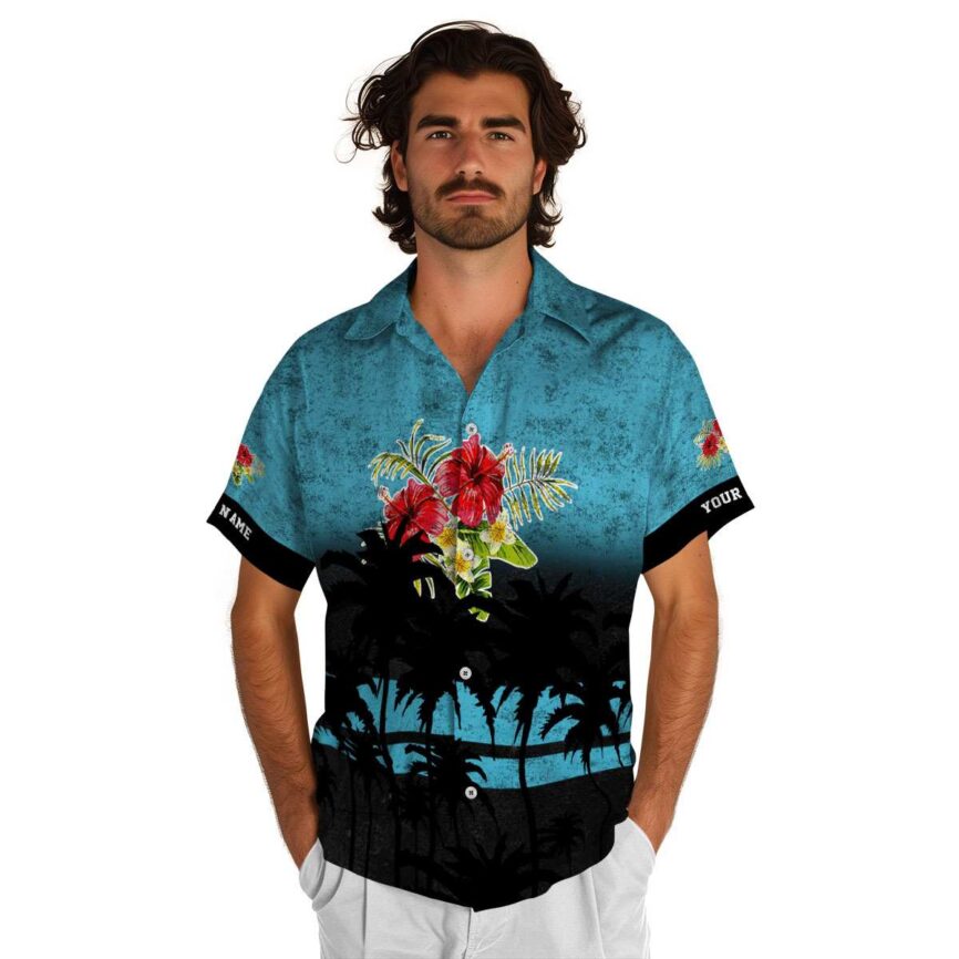 Customized Hibiscus Sunset Gradient Hawaiian Shirt New Arrival