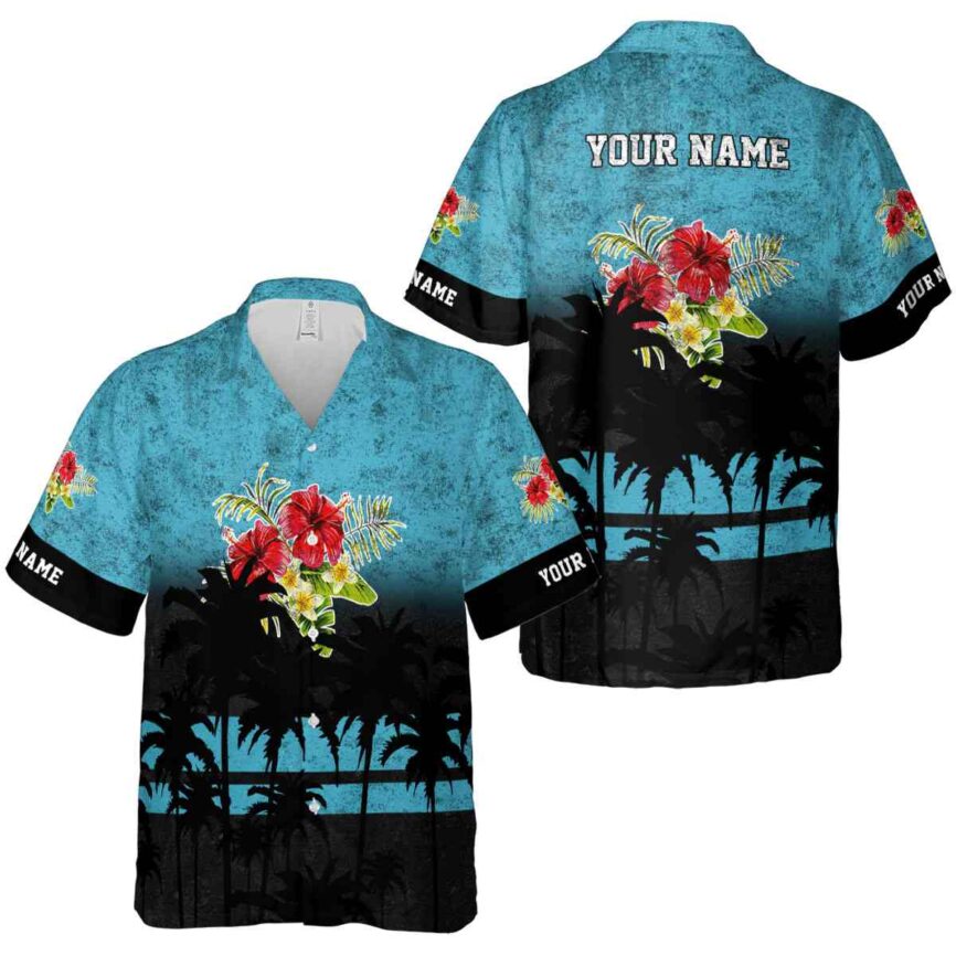 Customized Hibiscus Sunset Gradient Hawaiian Shirt Premium grade