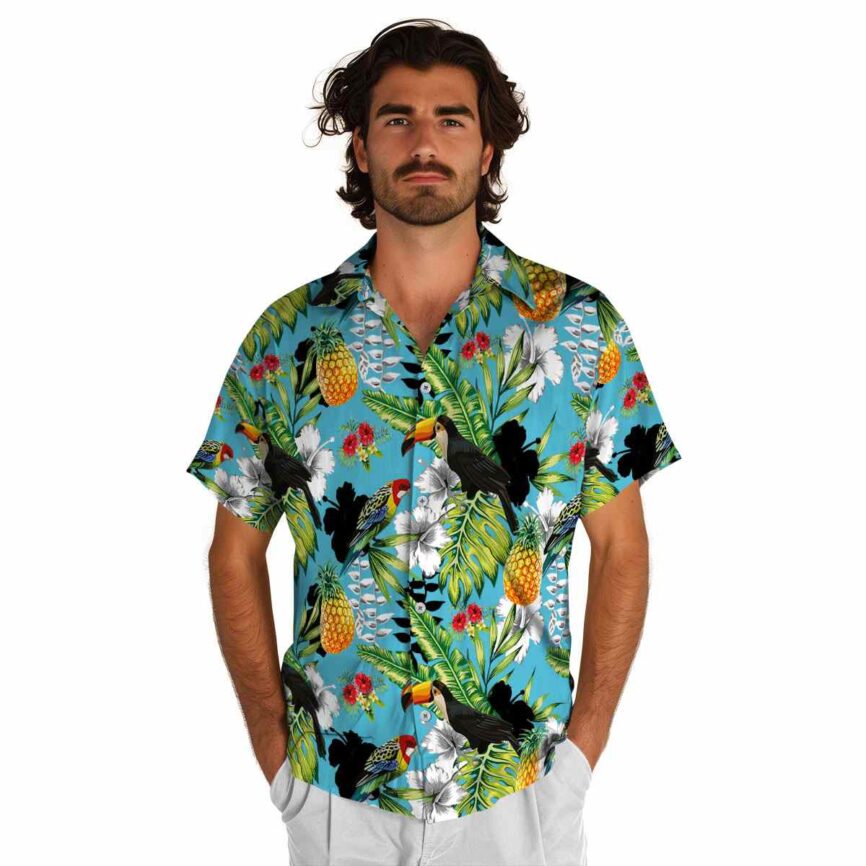 Customized Hibiscus Toucan Bird Hawaiian Shirt New Arrival