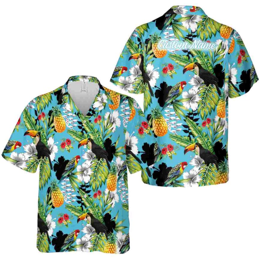 Customized Hibiscus Toucan Bird Hawaiian Shirt Premium grade