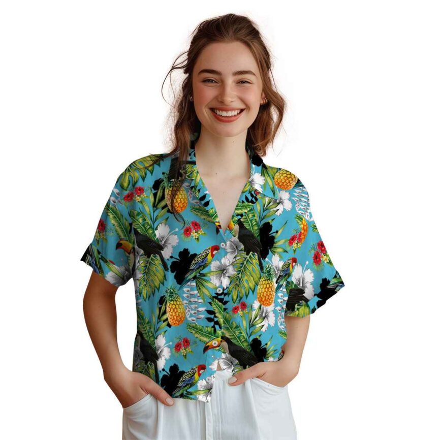 Customized Hibiscus Toucan Bird Hawaiian Shirt Top rated