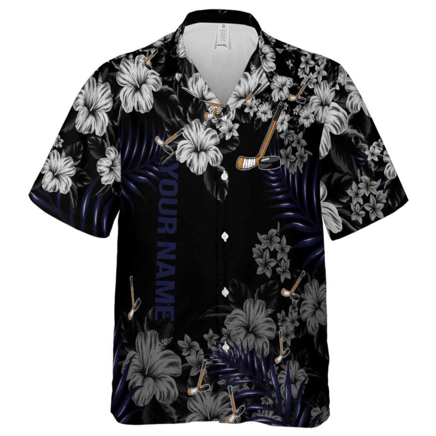 Customized Hockey Hibiscus Pattern Hawaiian Shirt Fashion forward