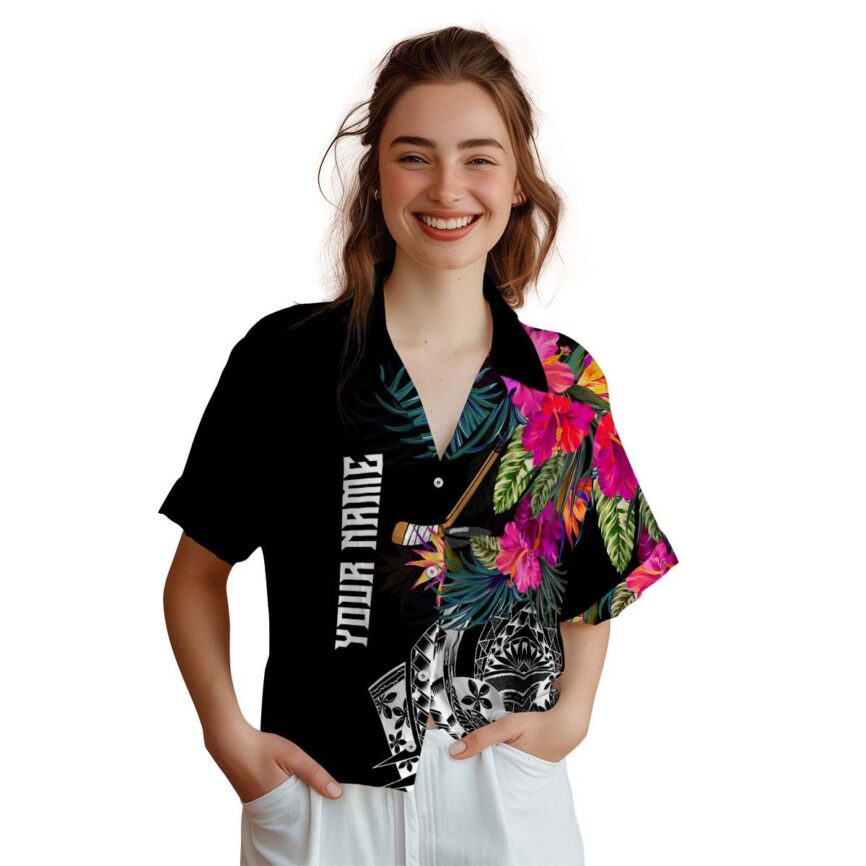 Customized Hockey Polynesian Flowers Hawaiian Shirt Top rated