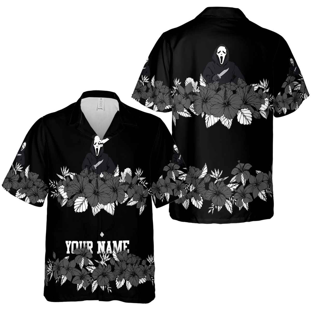 Customized Horror Hibiscus Band Hawaiian Shirt Premium grade Customized Horror Hibiscus Band Hawaiian Shirt Premium grade