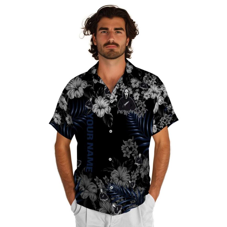 Customized Horror Hibiscus Pattern Hawaiian Shirt New Arrival