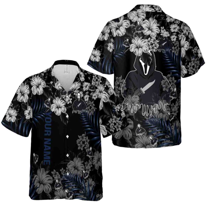 Customized Horror Hibiscus Pattern Hawaiian Shirt Premium grade