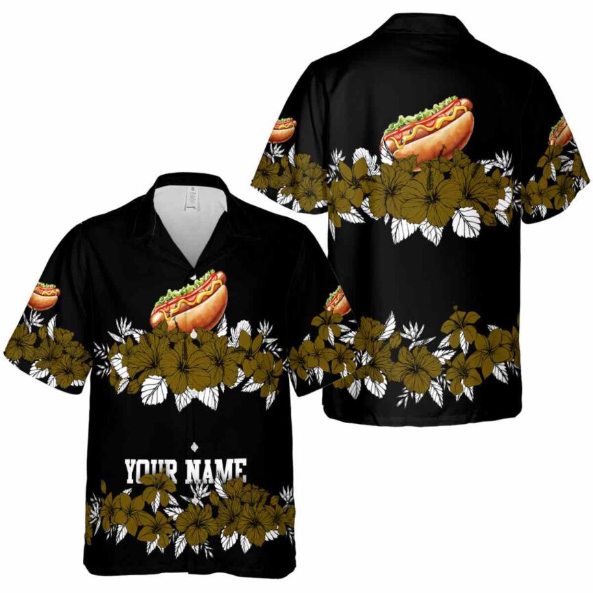 Customized Hot Dog Hibiscus Band Hawaiian Shirt Premium grade
