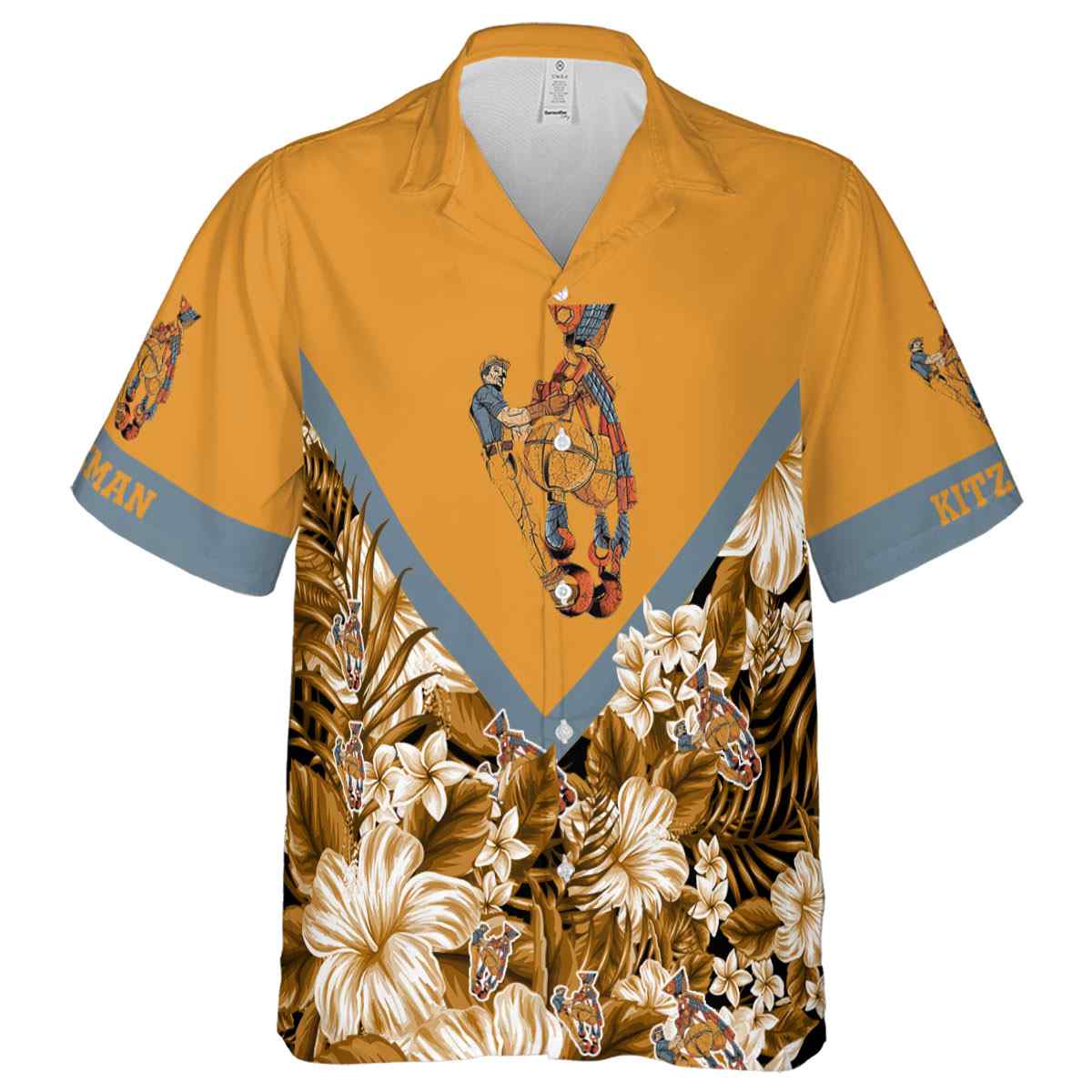 Customized Ironworker Bold Floral Number Hawaiian Shirt Fashion forward Customized Ironworker Bold Floral Number Hawaiian Shirt Fashion forward