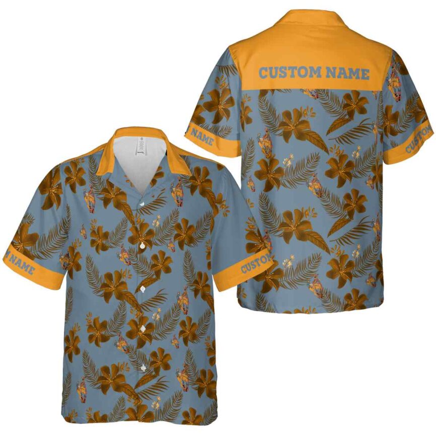 Customized Ironworker Tropical Flower Hawaiian Shirt Premium grade
