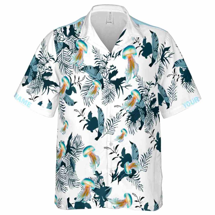 Customized Jellyfish Leafy Accents Hawaiian Shirt Fashion forward