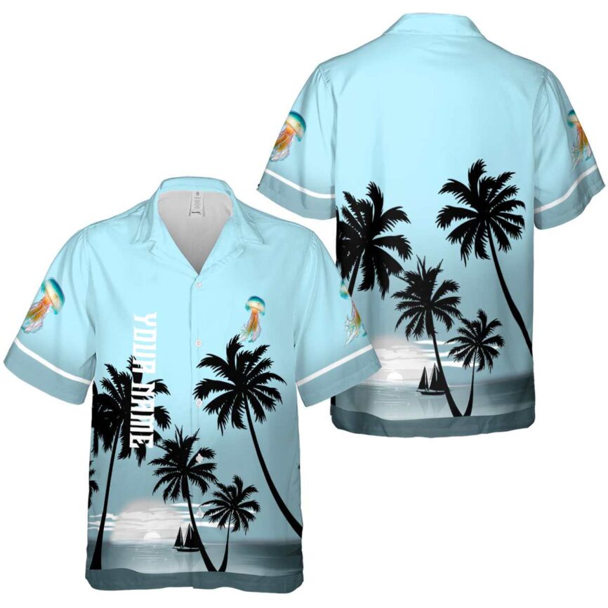 Customized Jellyfish Ocean Sunset Hawaiian Shirt Premium grade