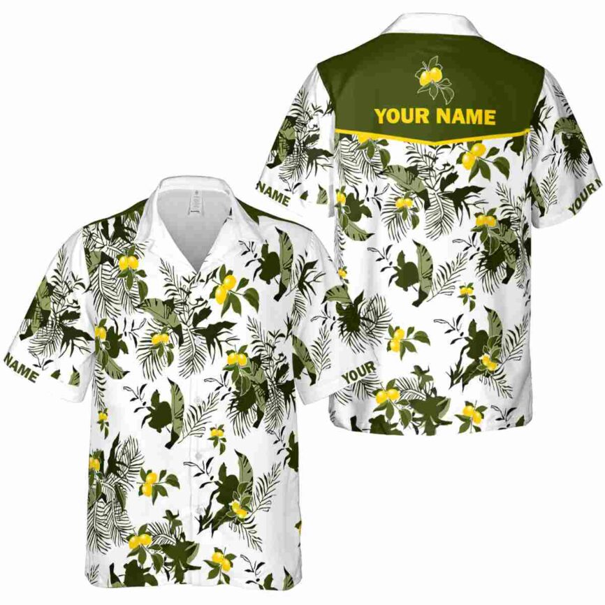 Customized Lemon Leafy Accents Hawaiian Shirt Premium grade