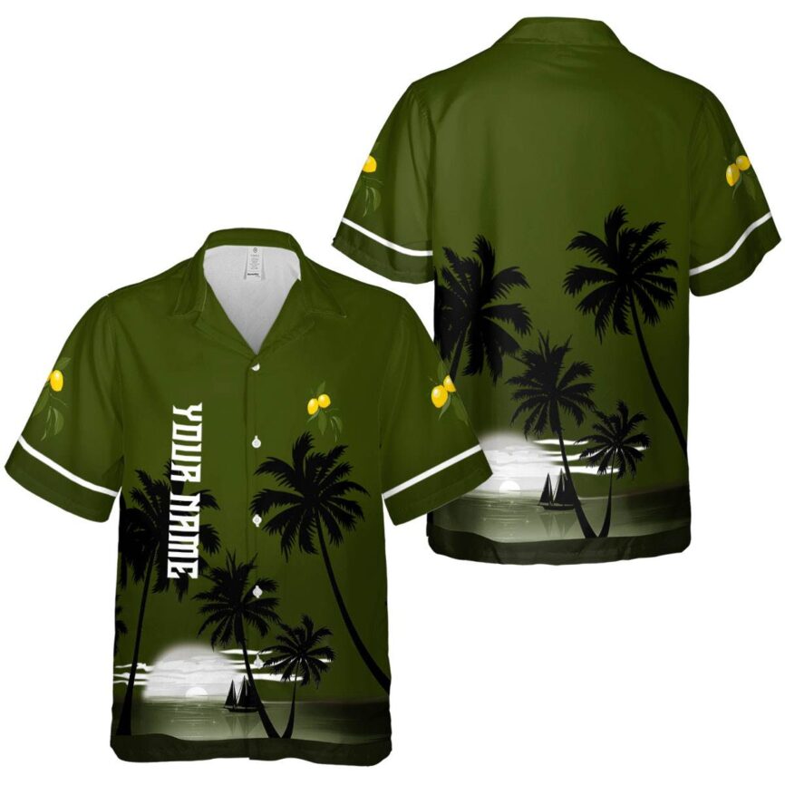 Customized Lemon Ocean Sunset Hawaiian Shirt Premium grade