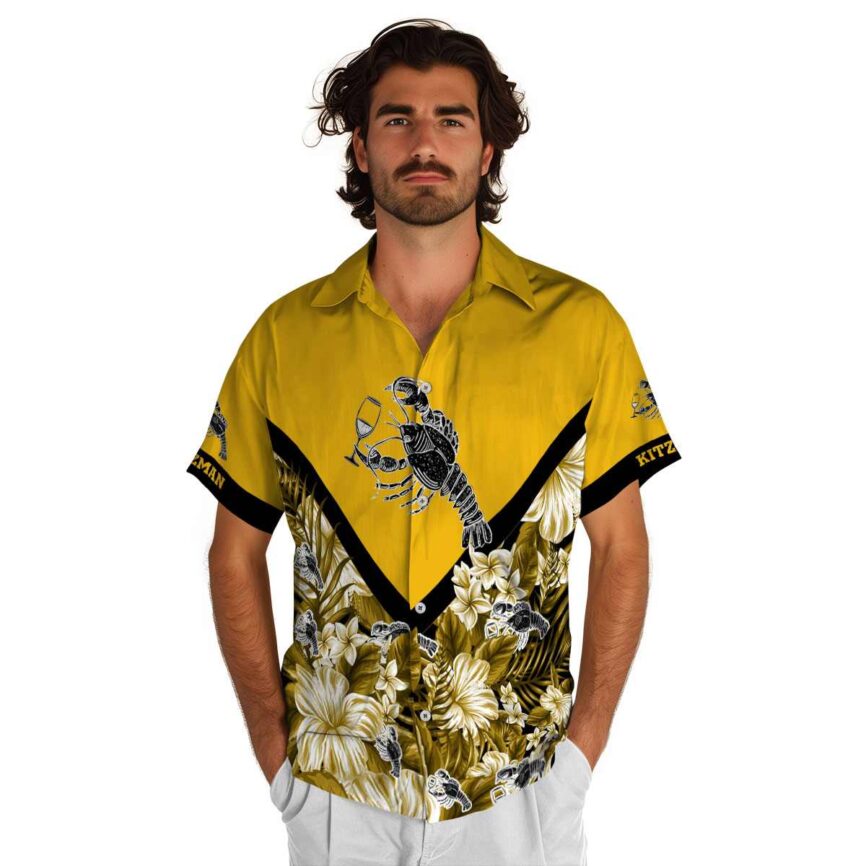 Customized Lobster Bold Floral Number Hawaiian Shirt New Arrival