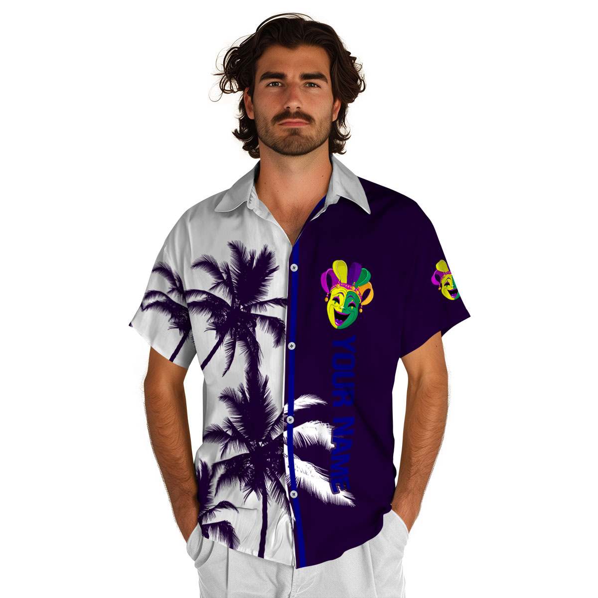 Customized Mardi Gras Beach Vibes Hawaiian Shirt High quality Customized Mardi Gras Beach Vibes Hawaiian Shirt High quality