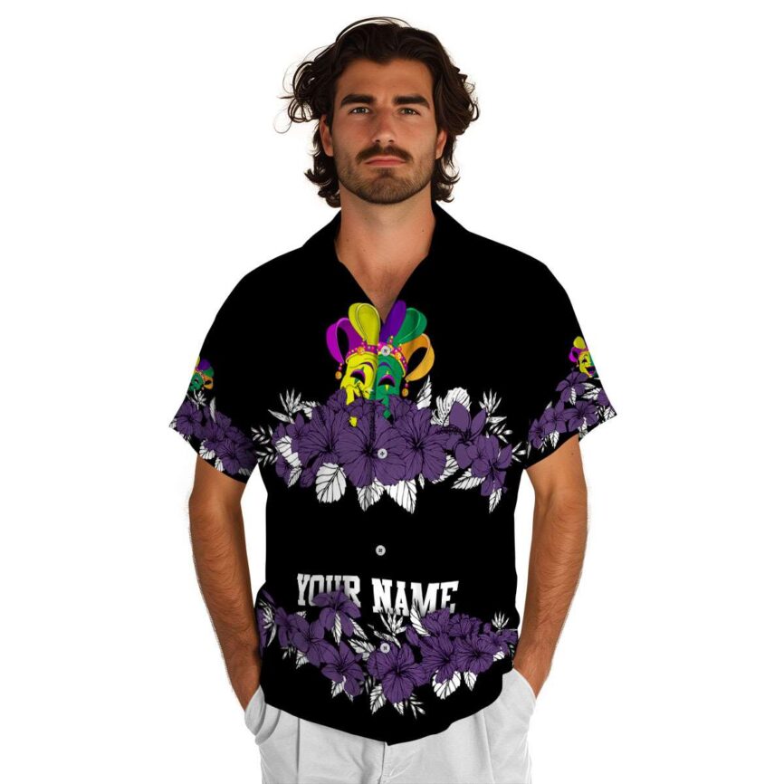 Customized Mardi Gras Hibiscus Band Hawaiian Shirt New Arrival