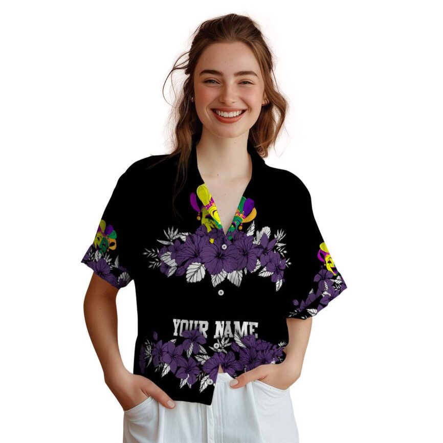 Customized Mardi Gras Hibiscus Band Hawaiian Shirt Top rated