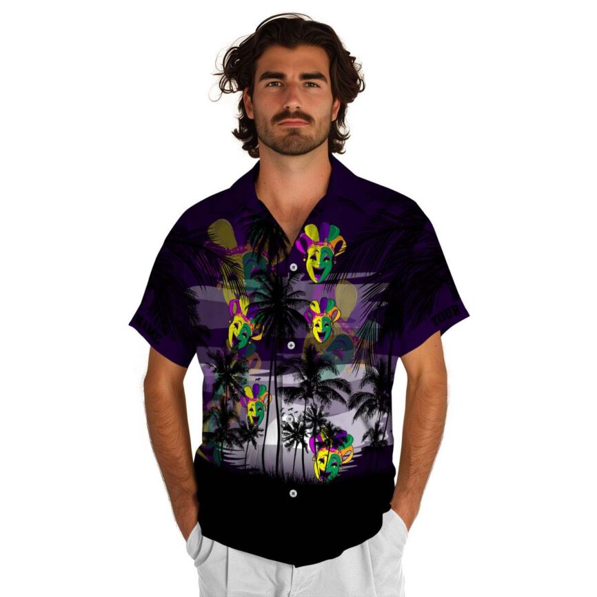 Customized Mardi Gras Island Scenery Hawaiian Shirt New Arrival