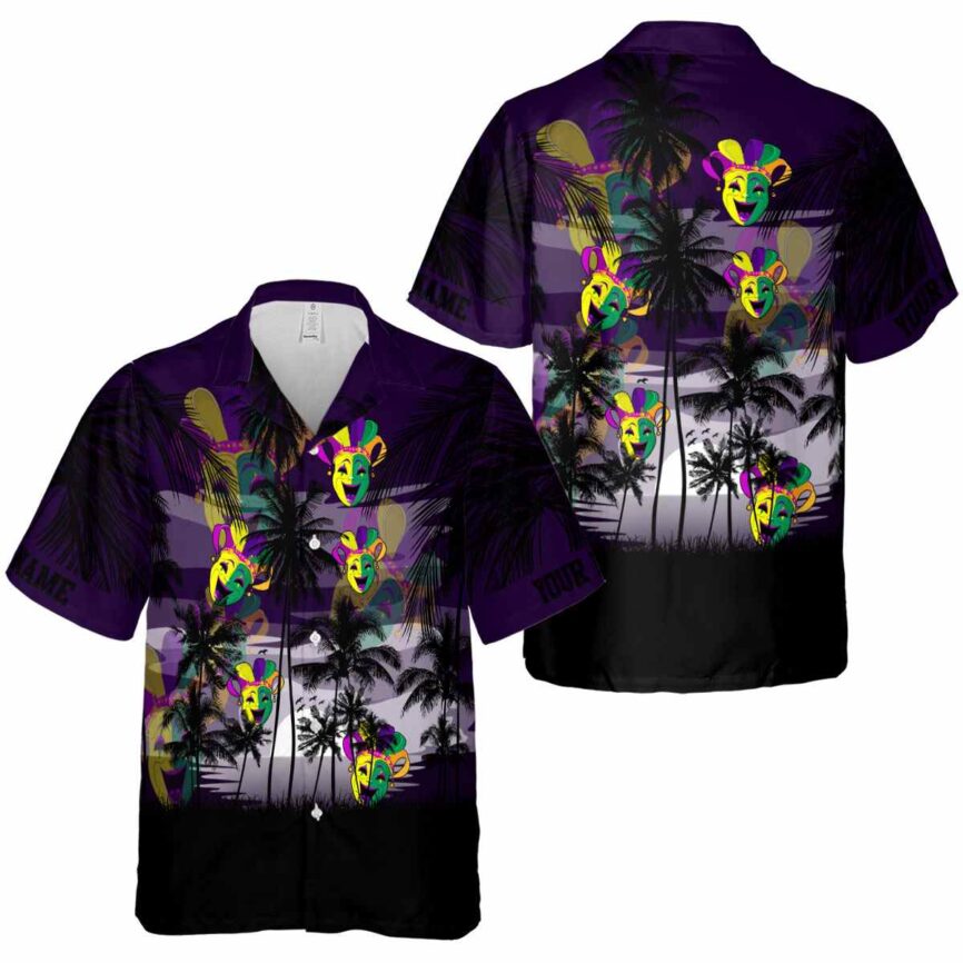 Customized Mardi Gras Island Scenery Hawaiian Shirt Premium grade