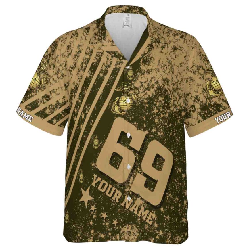 Customized Marine Corps Stripe Burst Hawaiian Shirt Fashion forward