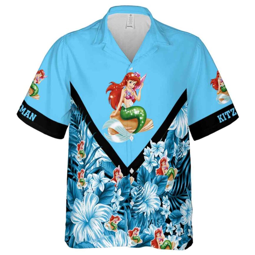 Customized Mermaid Bold Floral Number Hawaiian Shirt Fashion forward